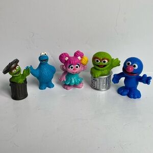 Sesame Street Workshop 5 Figures Oscar Bert Ernie Cookie Grover Abby Cake Topper